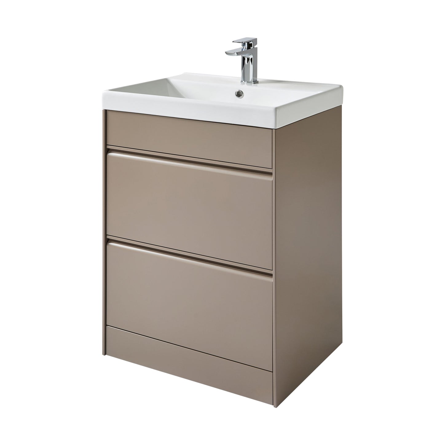Moon 600mm 2 Drawer Floor Standing Unit Cocoa