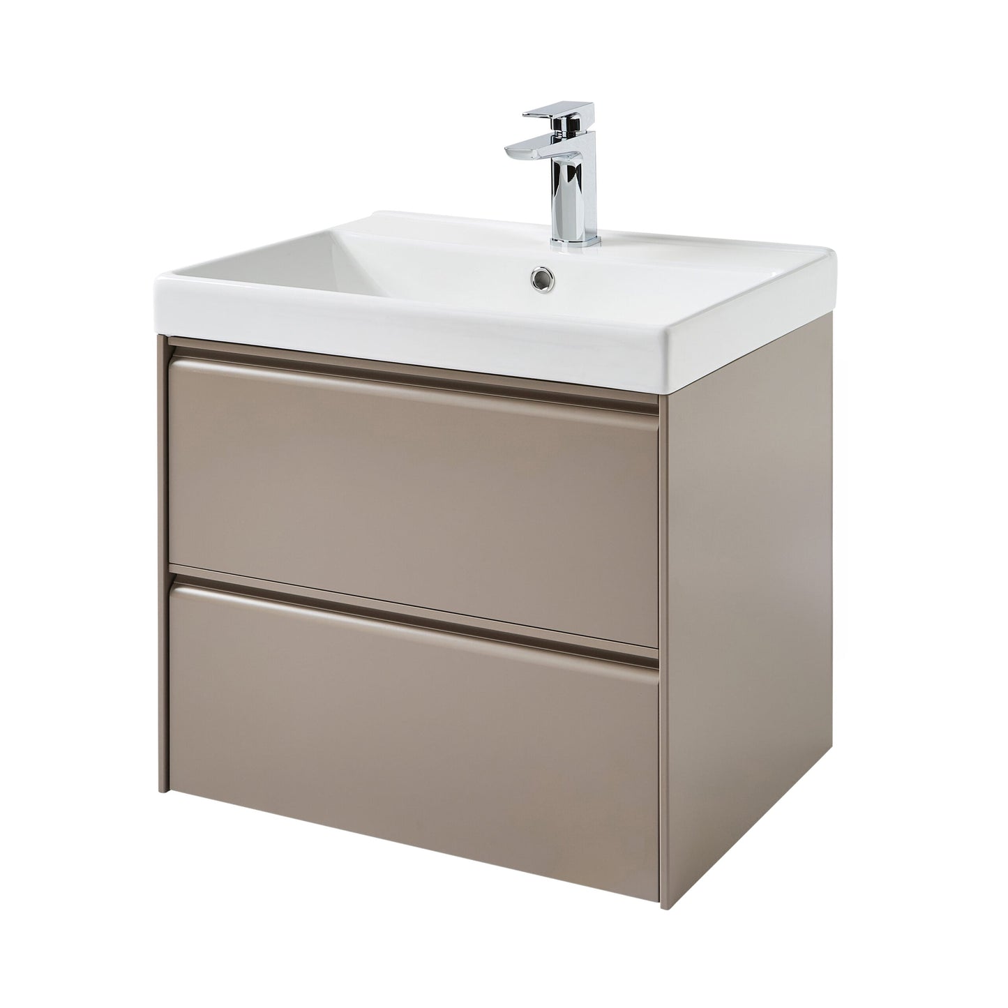 Moon 600mm 2 Drawer Wall Mounted Unit Cocoa