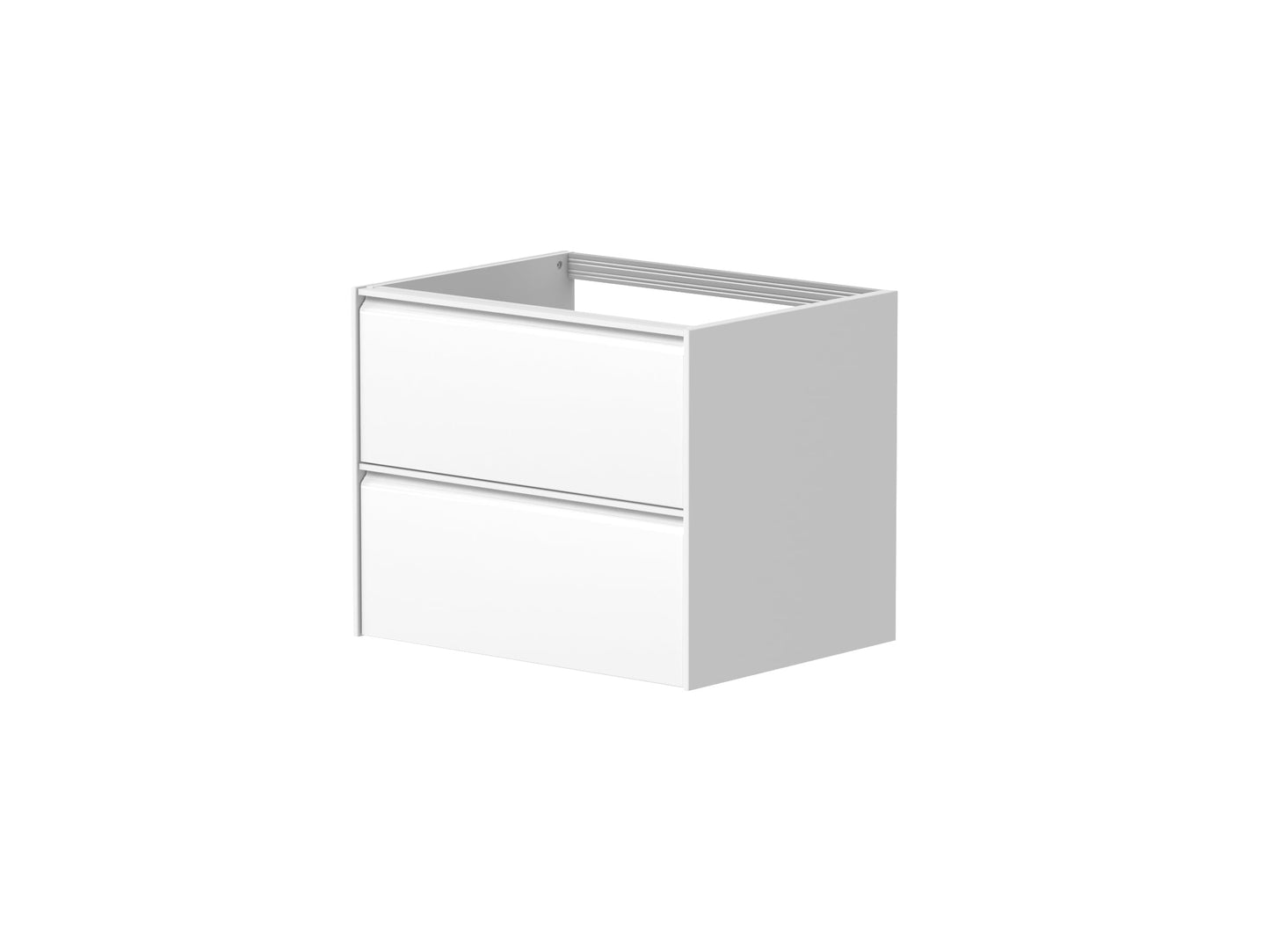Moon 600mm 2 Drawer Wall Mounted Unit Matt White
