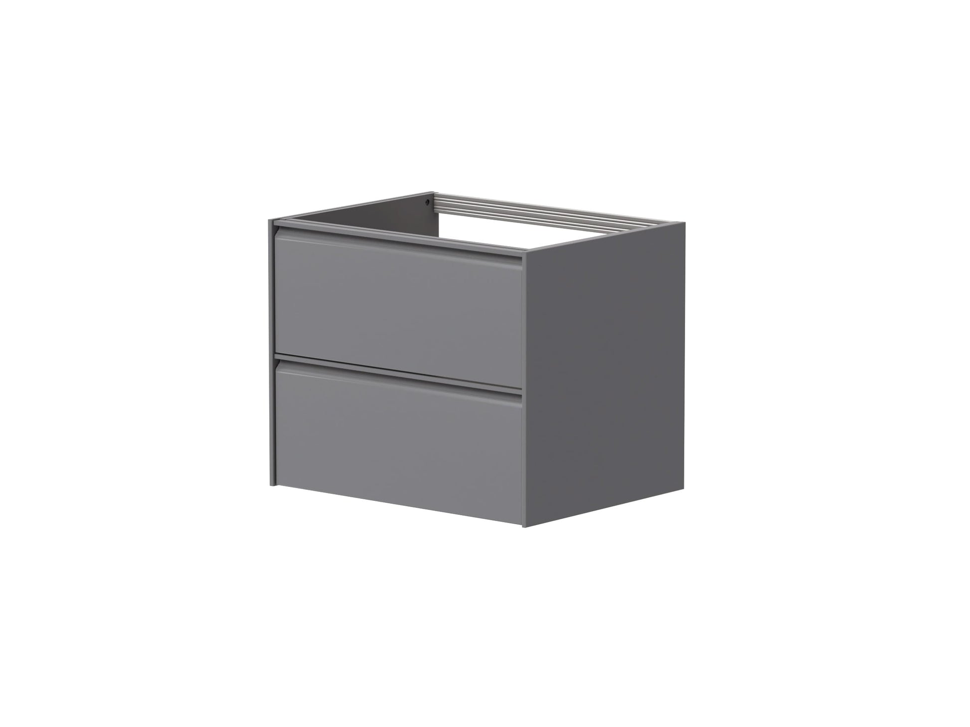 Moon 600mm 2 Drawer Wall Mounted Unit Matt Grey