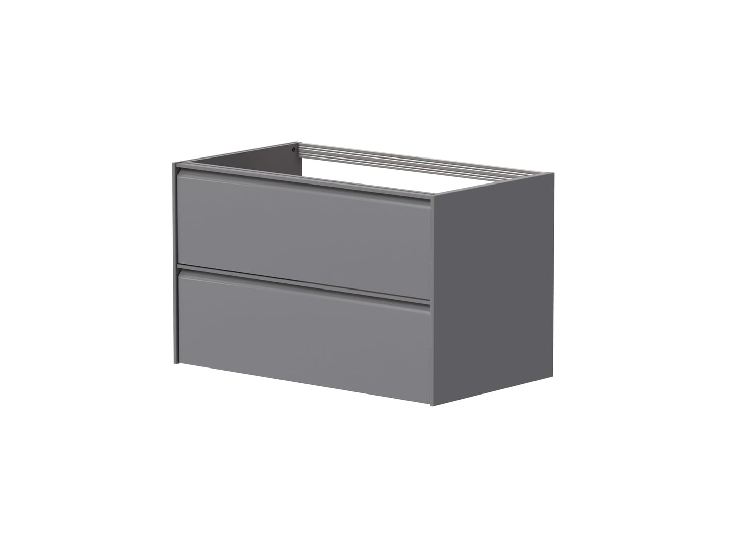 Moon 800mm 2 Drawer Wall Mounted Unit Matt Grey