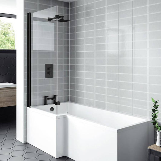 Nero L Shaped Shower Bath Screen