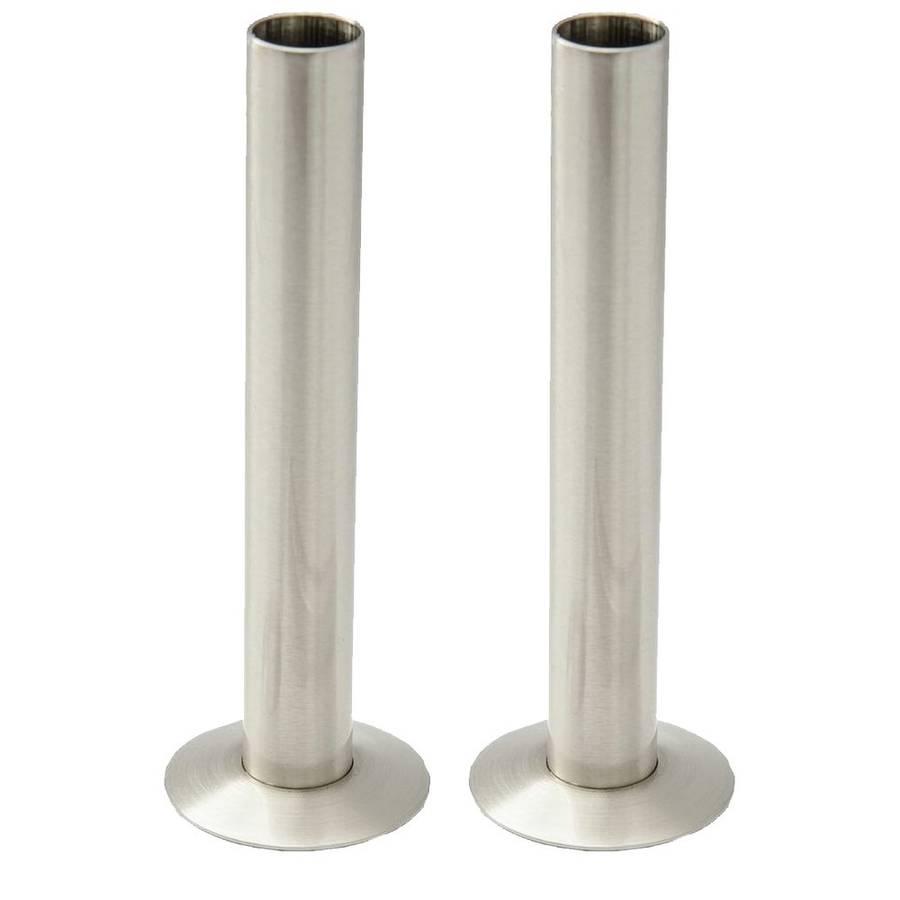 15mm Pipe and Rosettes Brushed Nickel (Pair)
