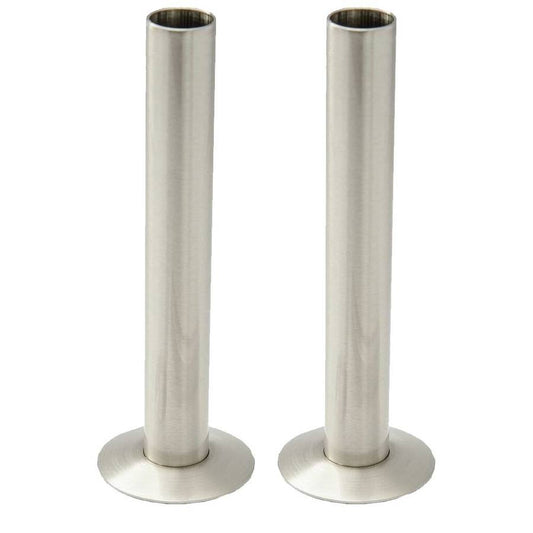 15mm Pipe and Rosettes Brushed Nickel (Pair)