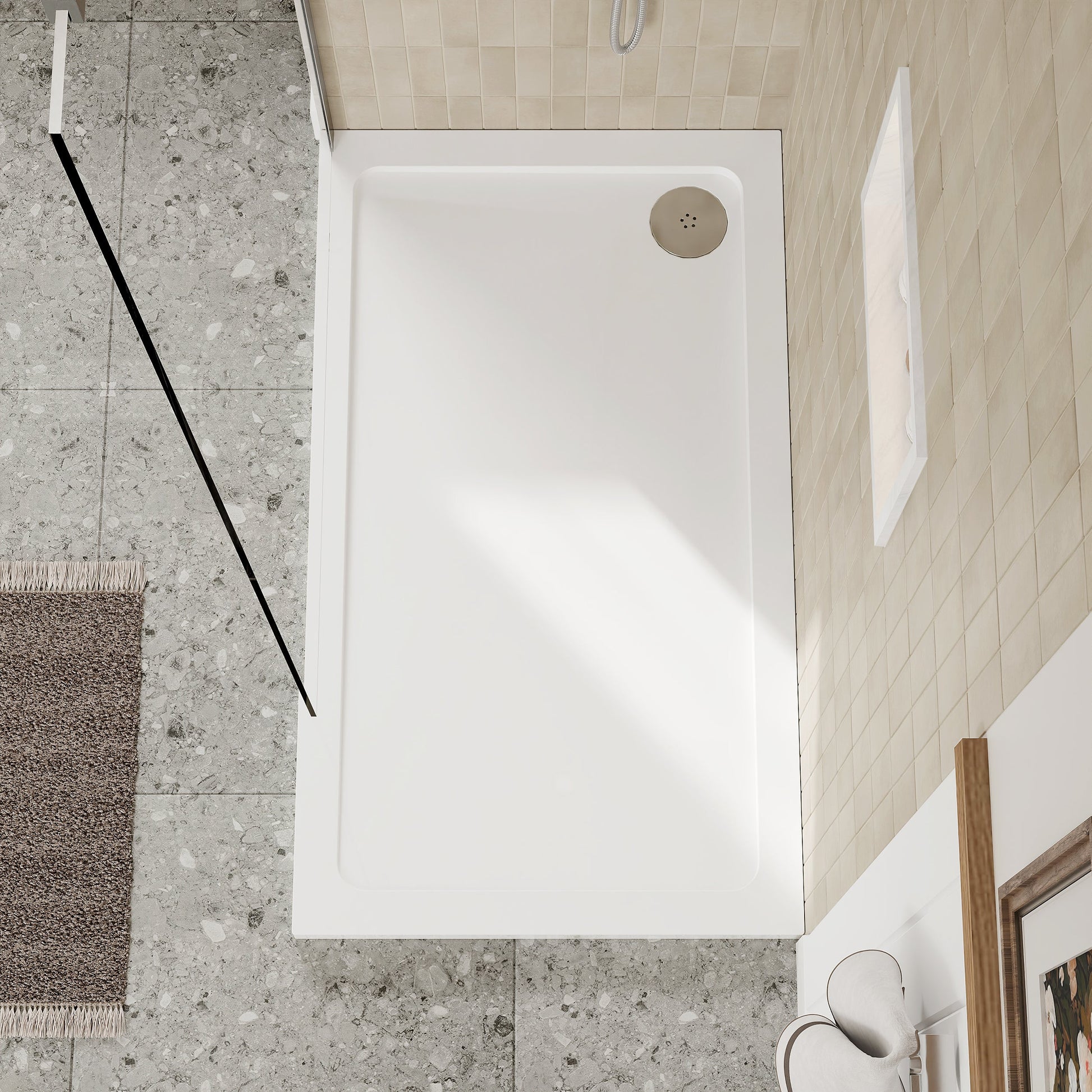 Rectangular Slimline Shower Tray 1200 x 700mm