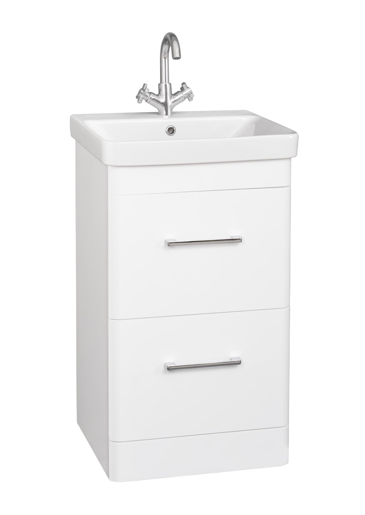 Options 24 500mm 2 Drawer Unit White