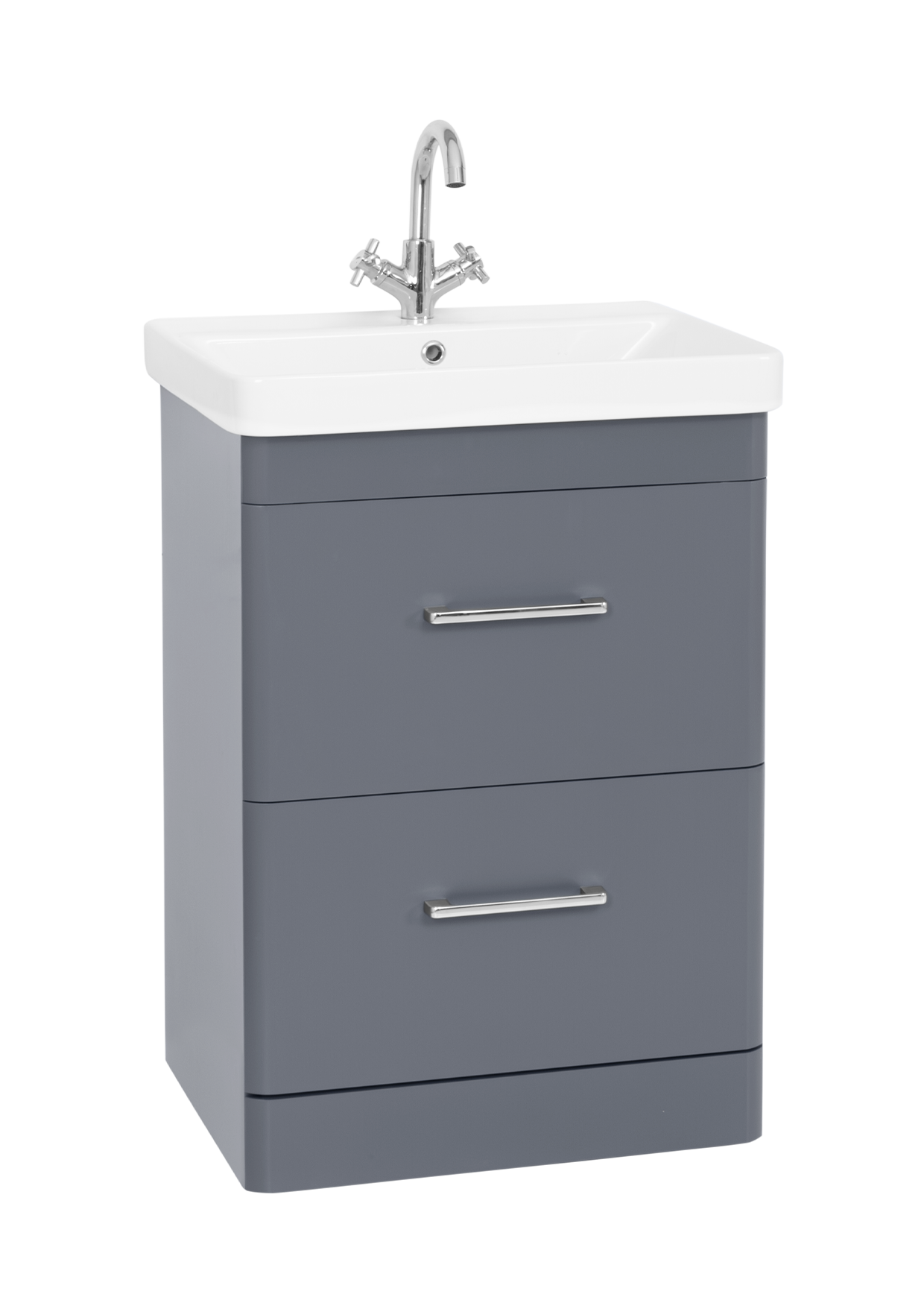 Options 24 600mm 2 Drawer Unit Cool Grey