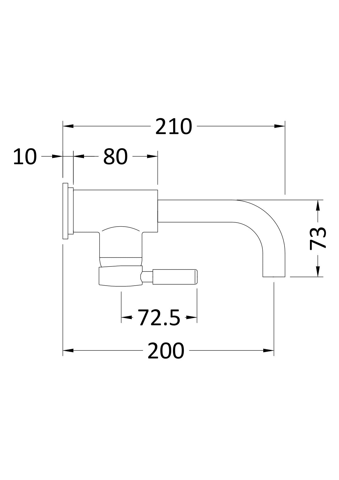 Tec Single Lever Wall Mounted Basin Mixer