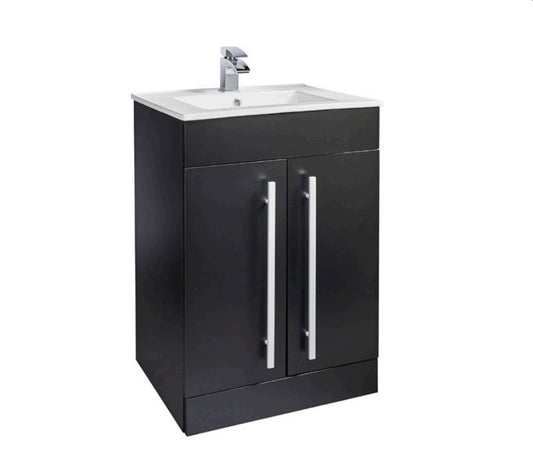 Purity Matt Black 600mm 2 Door Unit