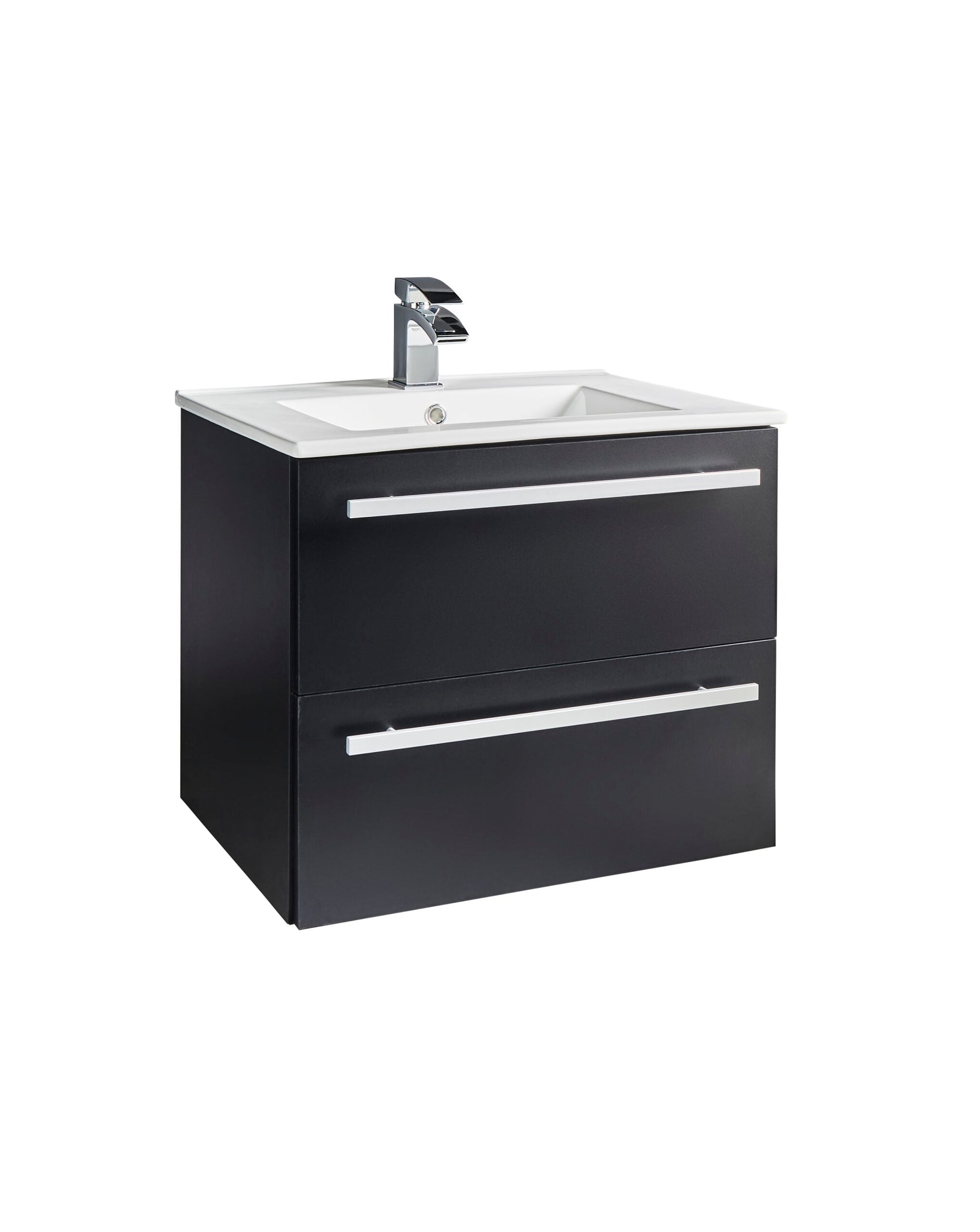 Purity Matt Black 600mm Wall Mounted Unit