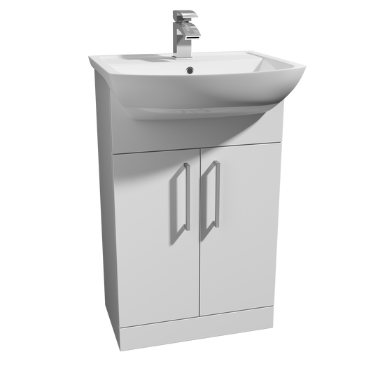 Pure Semi Recessed 1TH Basin 550mm
