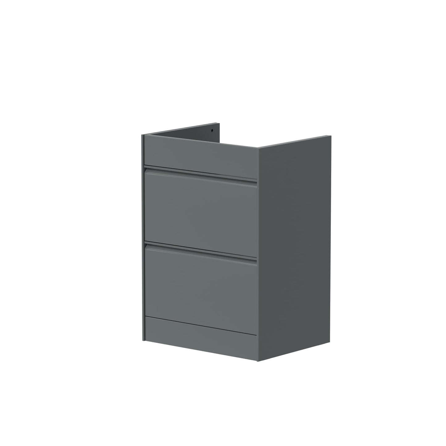 Moon 600mm 2 Drawer Floor Standing Unit Matt Grey