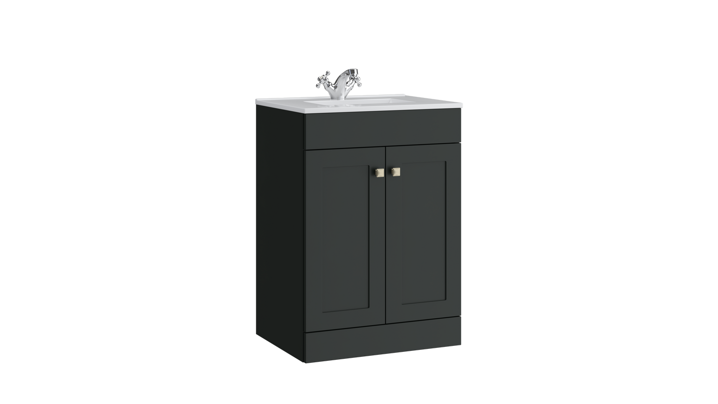 Sanctuary 500mm 2 Door Floor Standing Unit Matt Anthracite