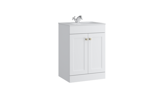 Sanctuary 500mm 2 Door Floor Standing Unit Matt White