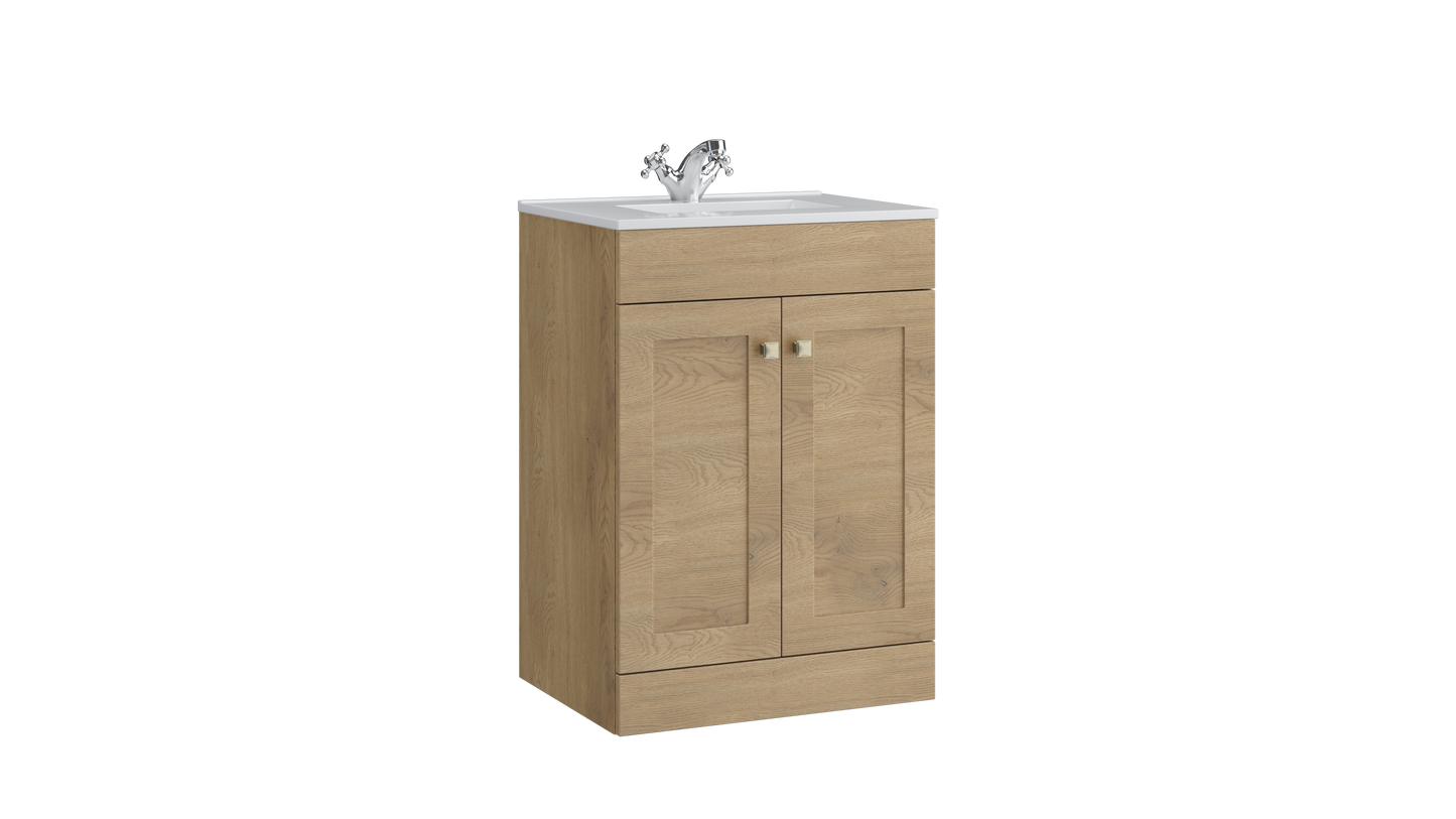 Sanctuary 500mm 2 Door Floor Standing Unit Torro Oak