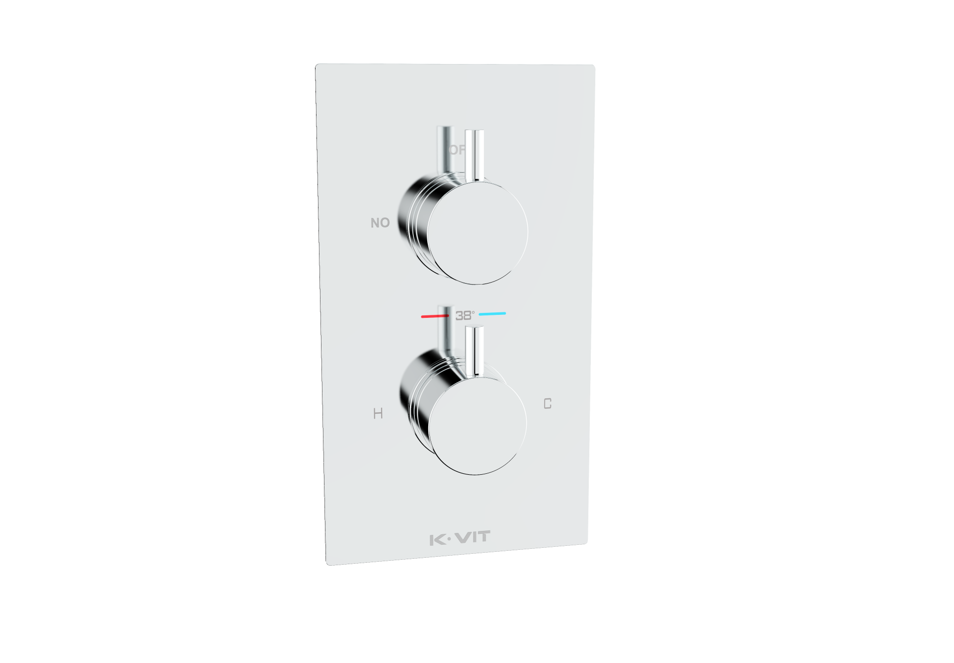 Plan concealed thermostatic shower valve