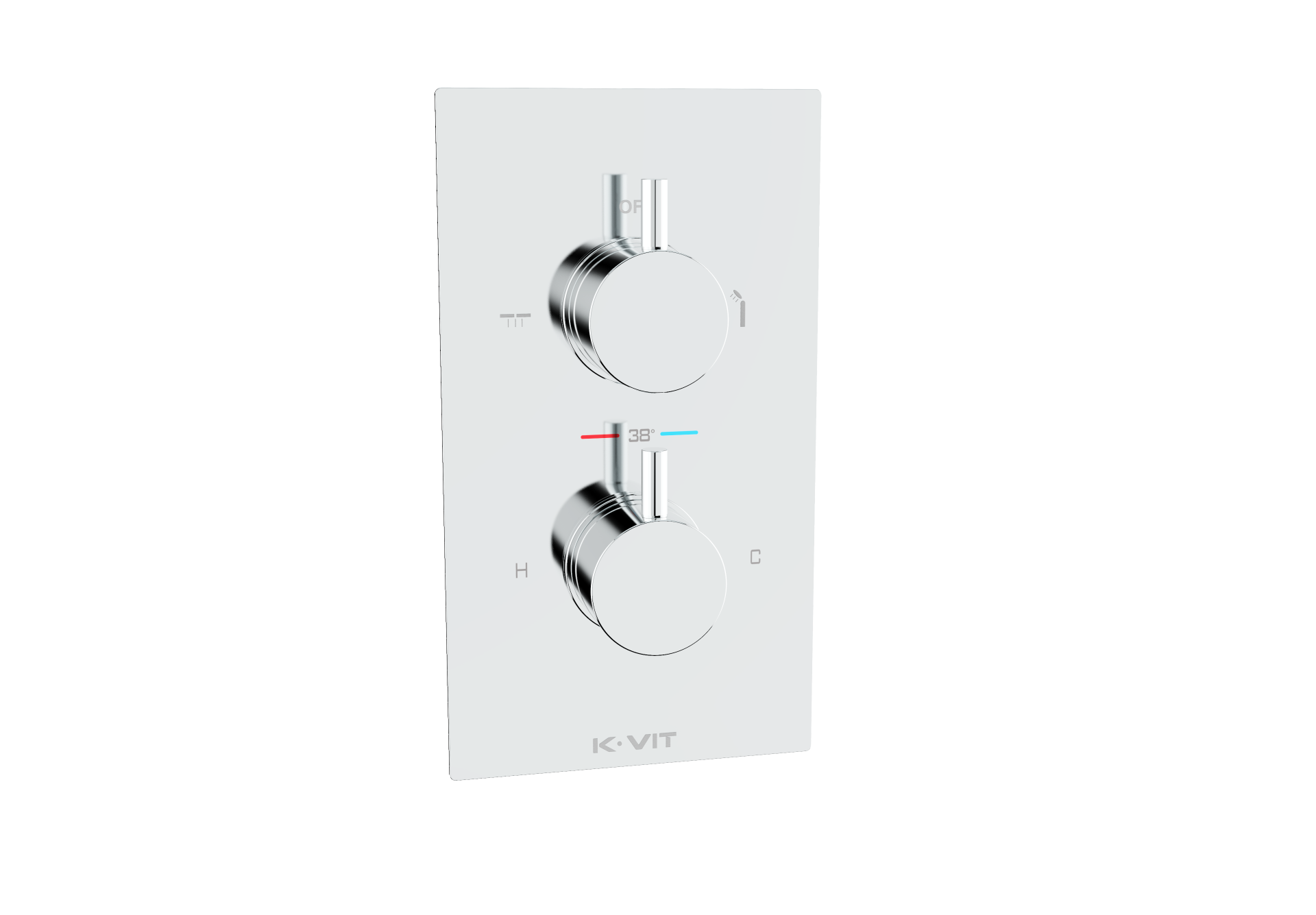 Plan concealed thermostatic shower valve+diverter