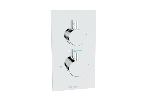 Plan concealed thermostatic shower valve+diverter