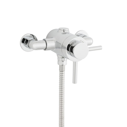 Plan exposed thermostatic shower valve