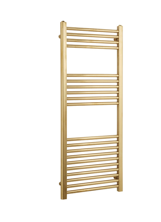 22mm Straight Towel Rail 500mm x 1200mm - Brushed Brass