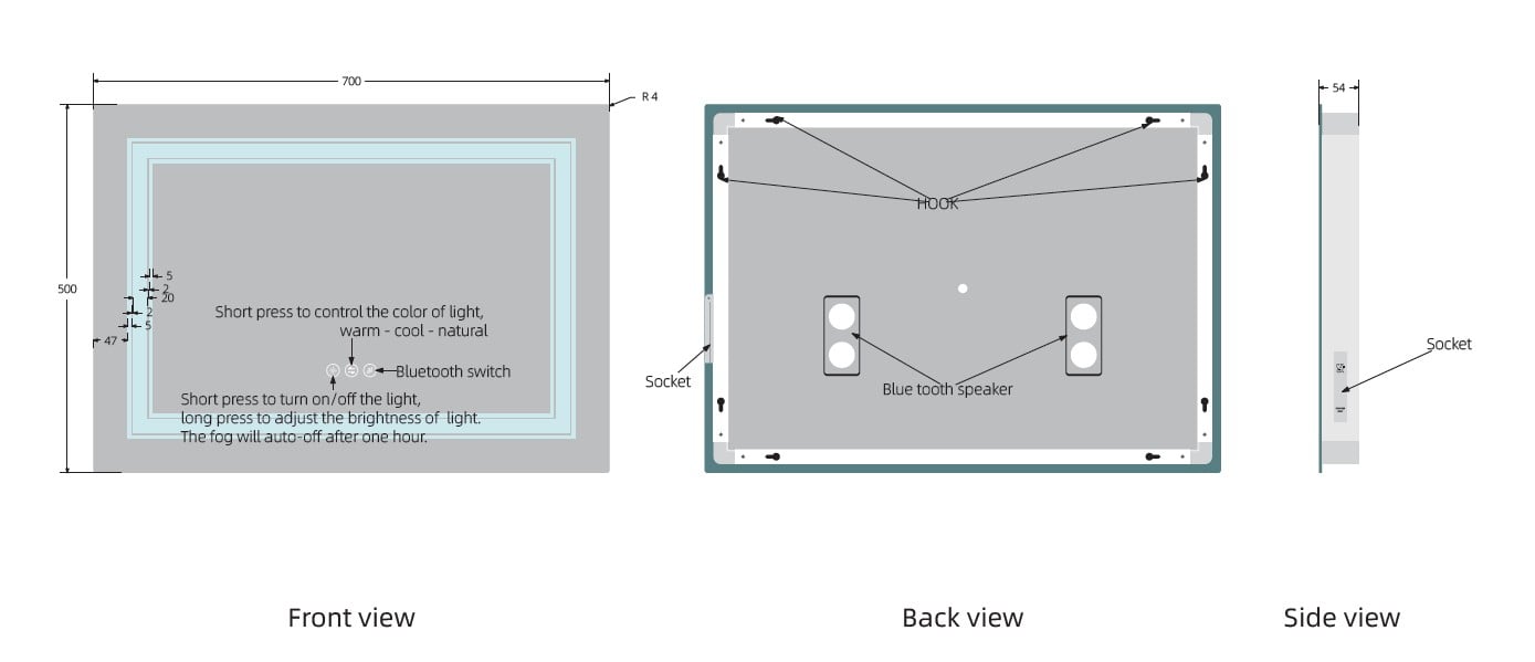 Scope 500x700mm Landscape Mirror