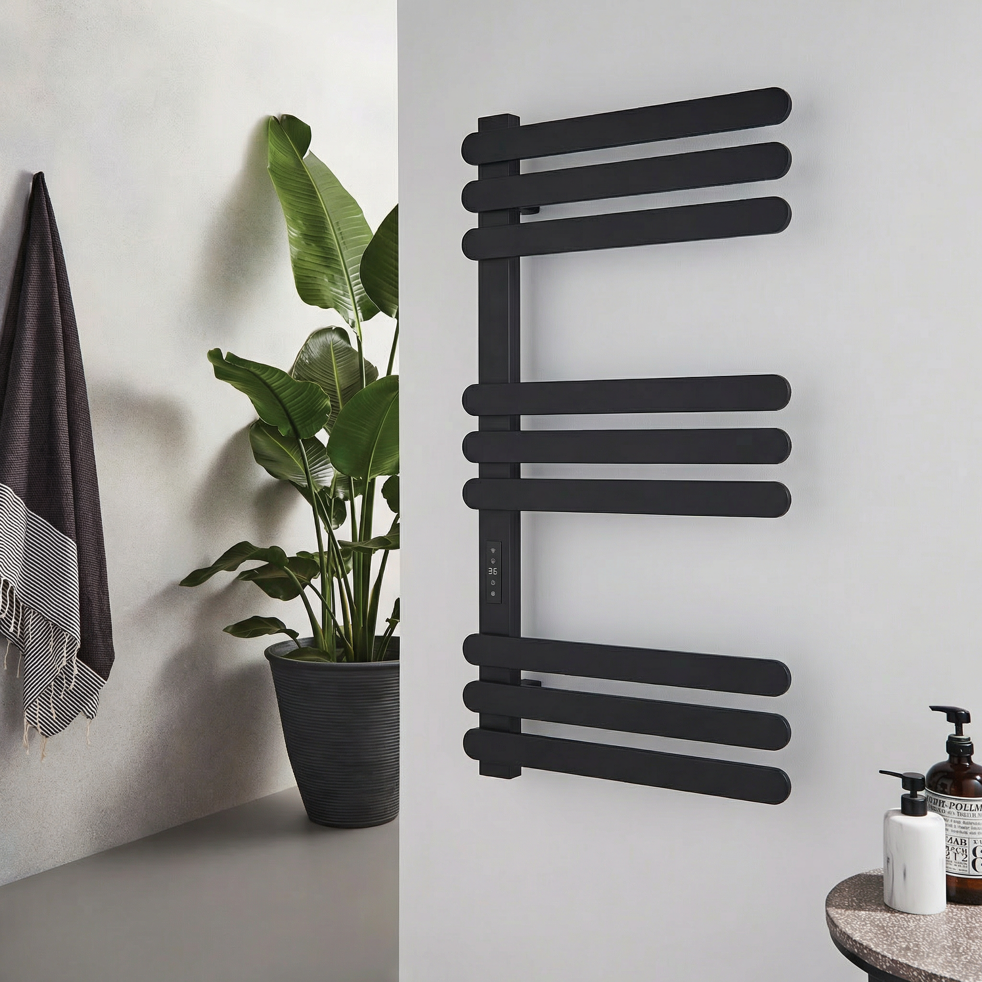 Selecta Smart Dry Electric Towel Rail 1100 x 500mm - Black