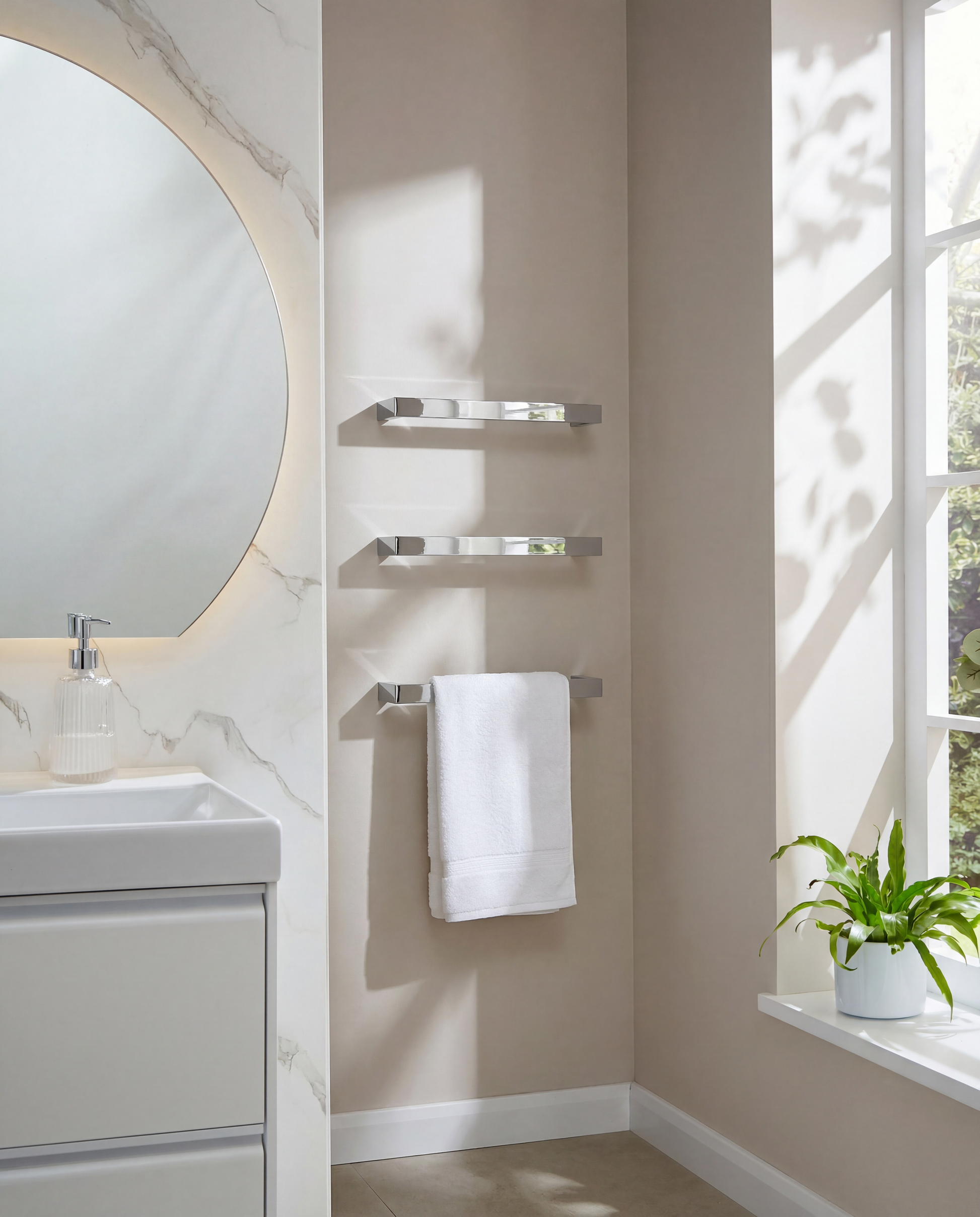 Singola Dry Electric Towel Rail 500mm - Chrome