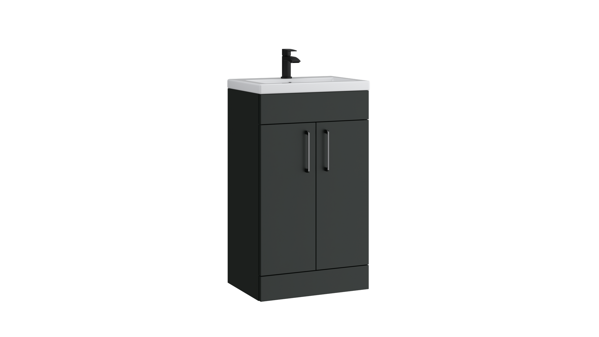 Dove 500mm 2 Door Slimline Unit Matt Anthracite