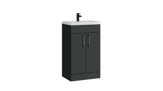 Dove 500mm 2 Door Slimline Unit Matt Anthracite