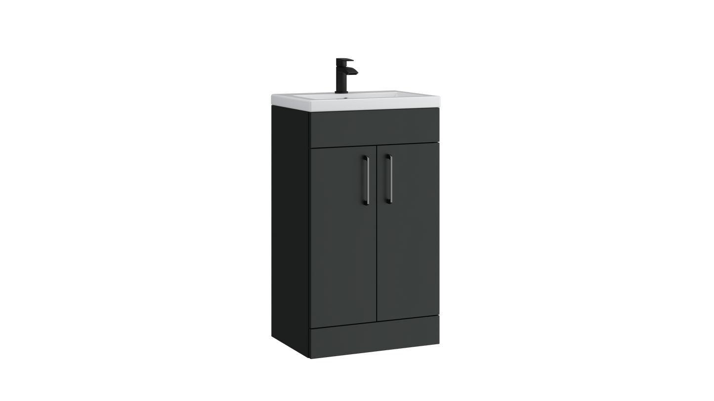 Dove 500mm 2 Door Floor Standing Unit Matt Anthracite