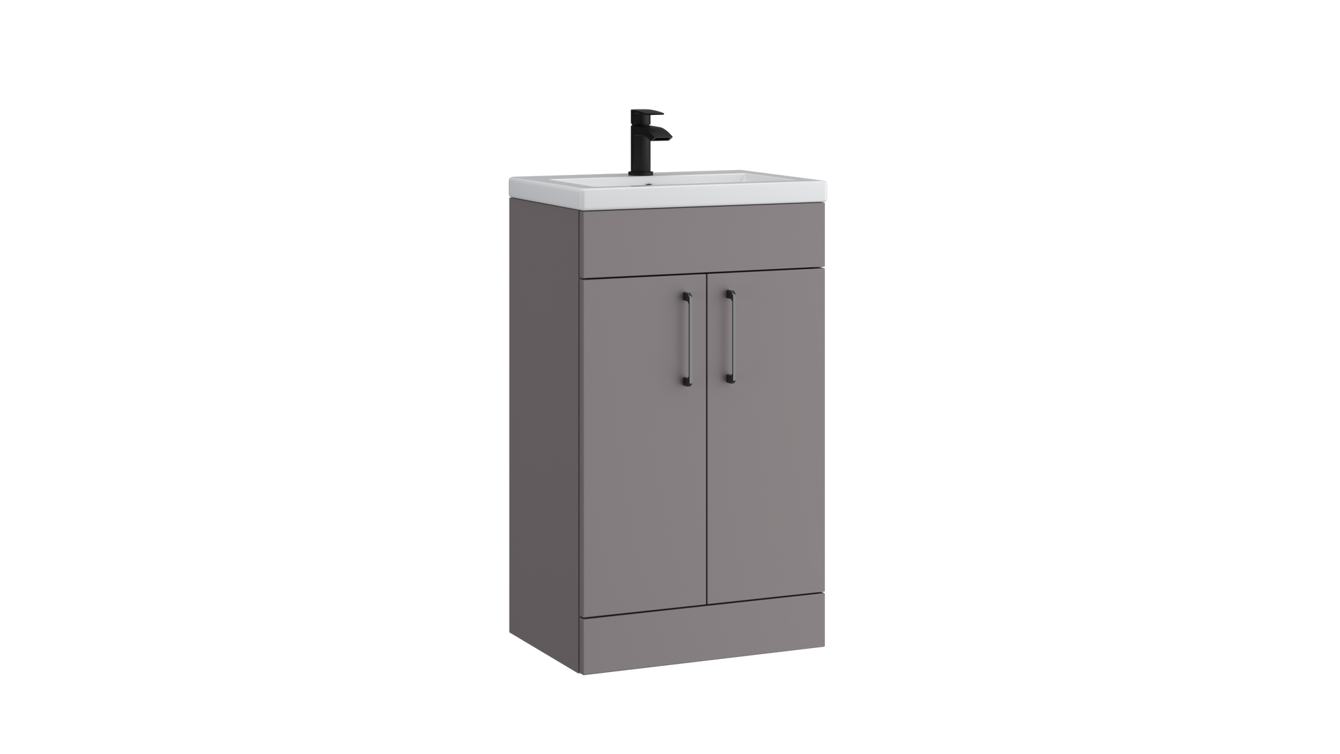 Dove 500mm 2 Door Slimline Unit Slate Grey