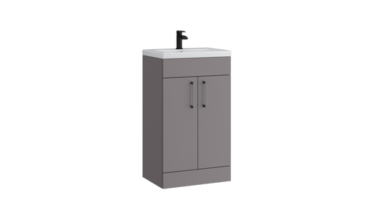 Dove 500mm 2 Door Floor Standing Unit Slate Grey