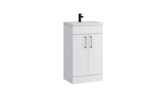 Dove 500mm 2 Door Floor Standing Unit Matt White