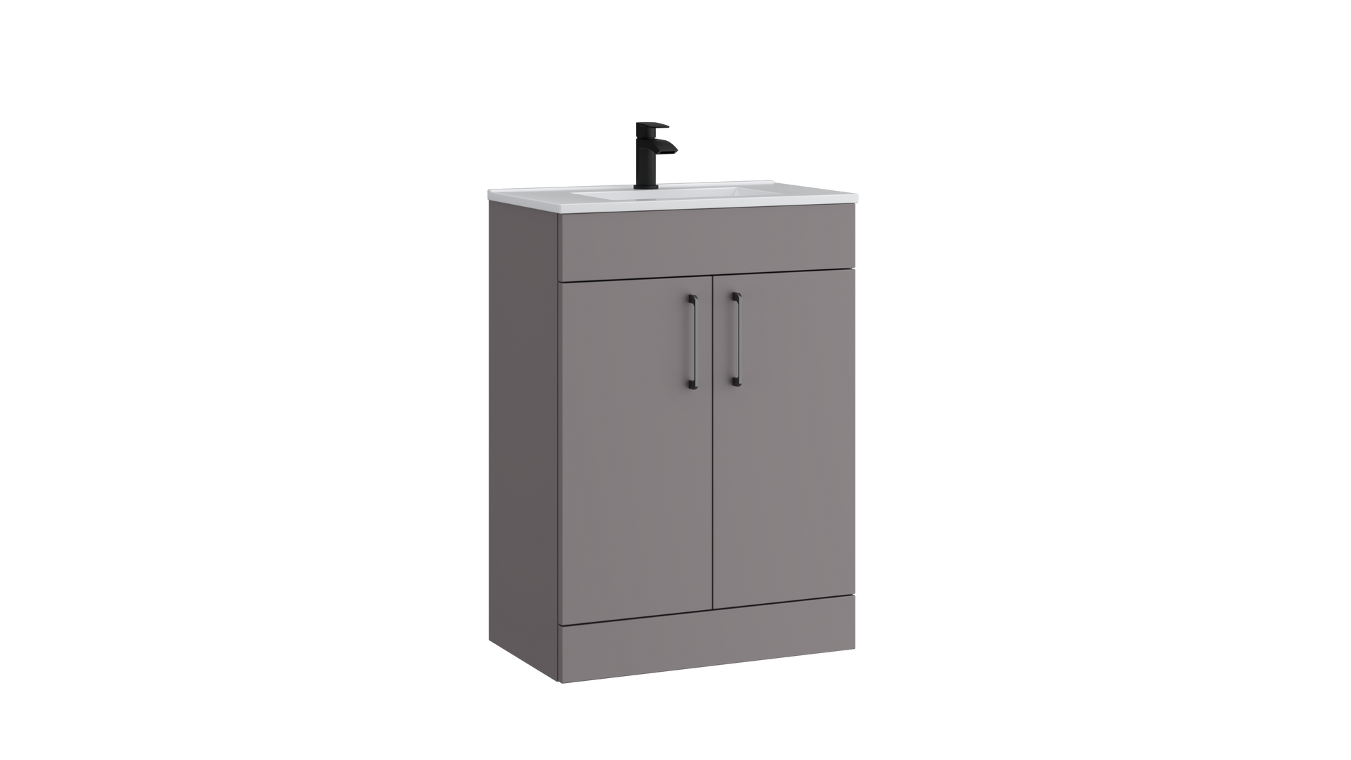 Dove 600mm 2 Door Slimline Unit Slate Grey