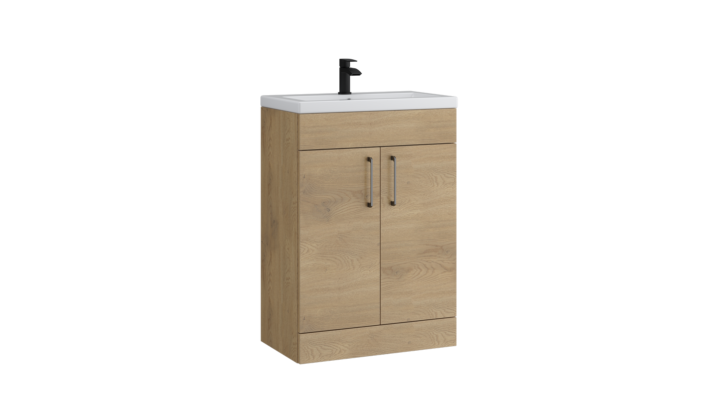 Dove 600mm 2 Door Slimline Unit Torro Oak