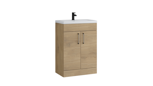 Dove 600mm 2 Door Slimline Unit Torro Oak
