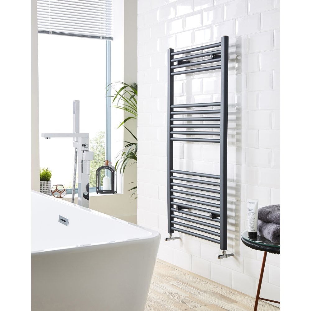 22mm Straight Towel Rail 600mm x 800mm - Textured Grey