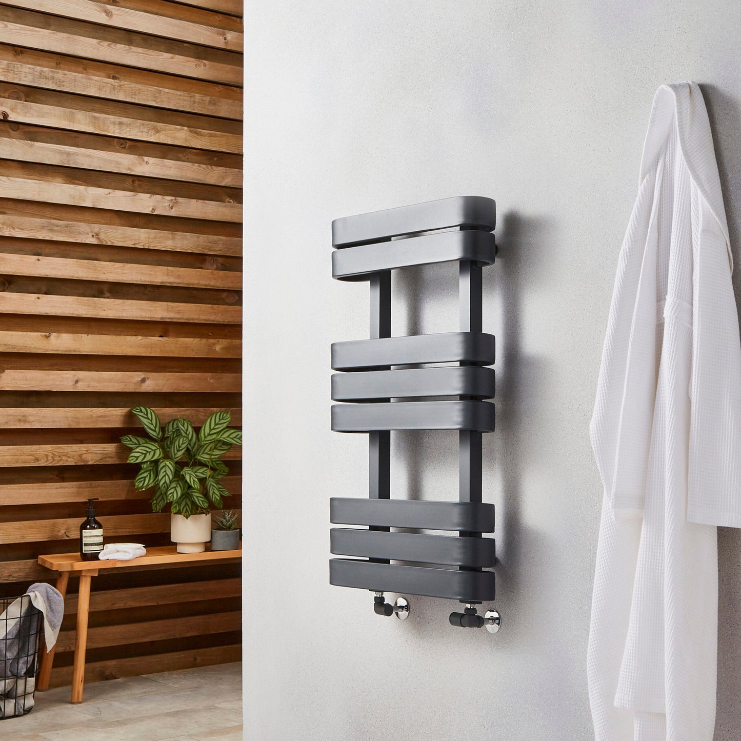 Tampa 850 x 500 Towel Rail Anthracite