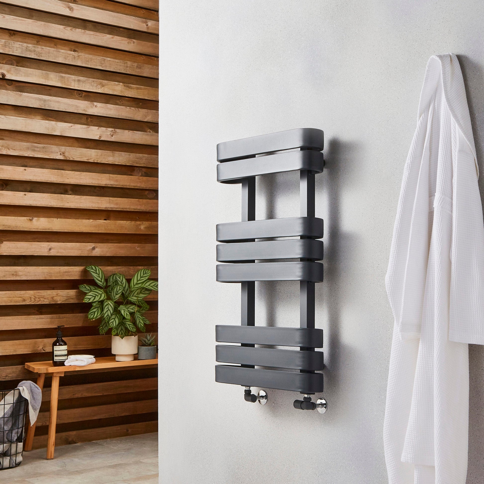 Tampa 850 x 500 Towel Rail Anthracite