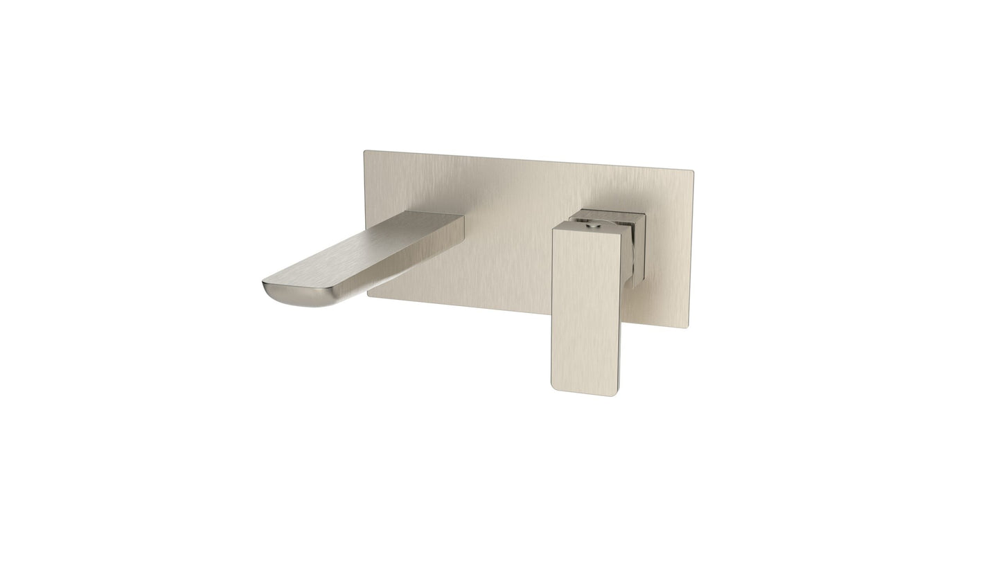 Kolt Wall Mounted Basin Mixer Brushed Nickel