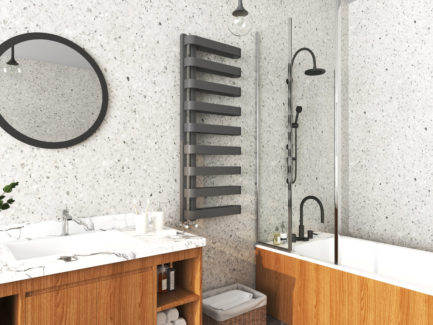 Texas 1300 x 500 Towel Rail Anthracite
