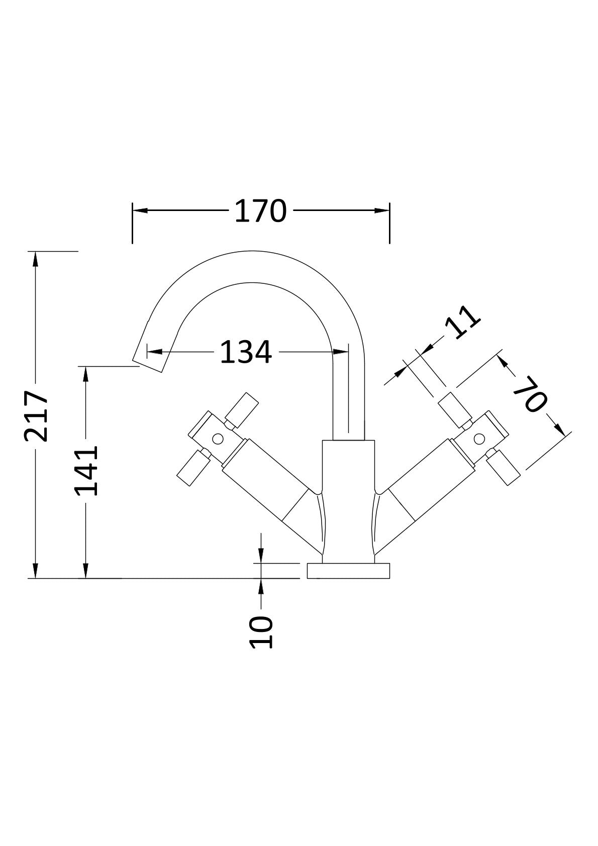 Tec Crosshead Mono Basin Mixer