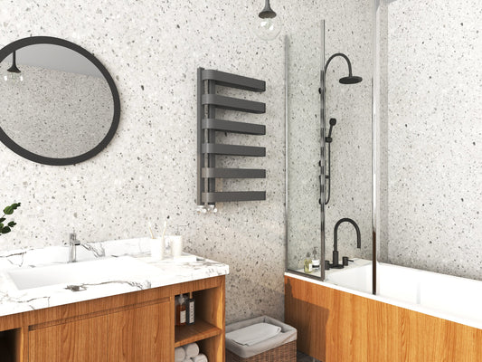 Texas 850 x 500 Towel Rail Anthracite