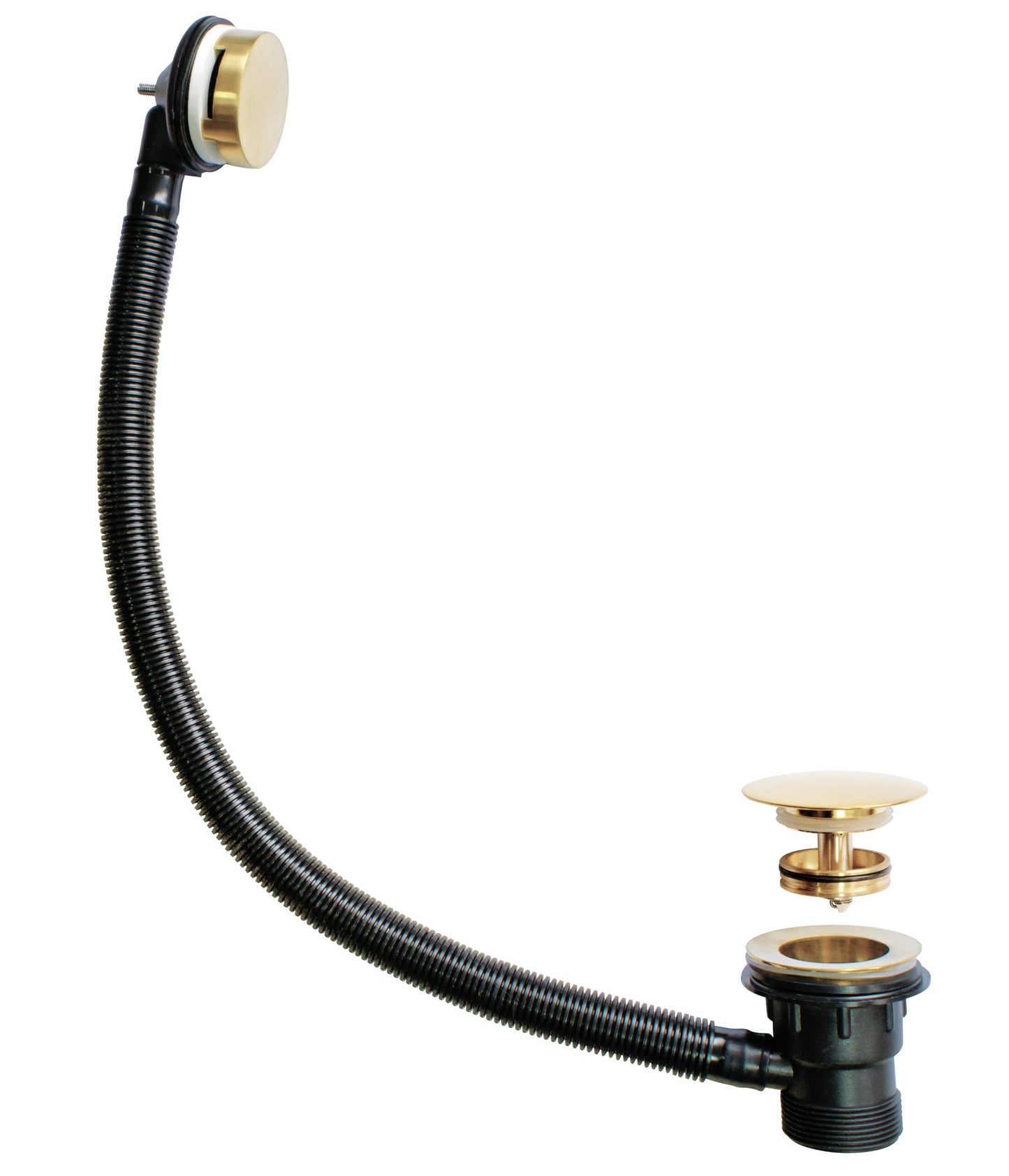 Easyclean Sprung Bath Waste Brushed Brass
