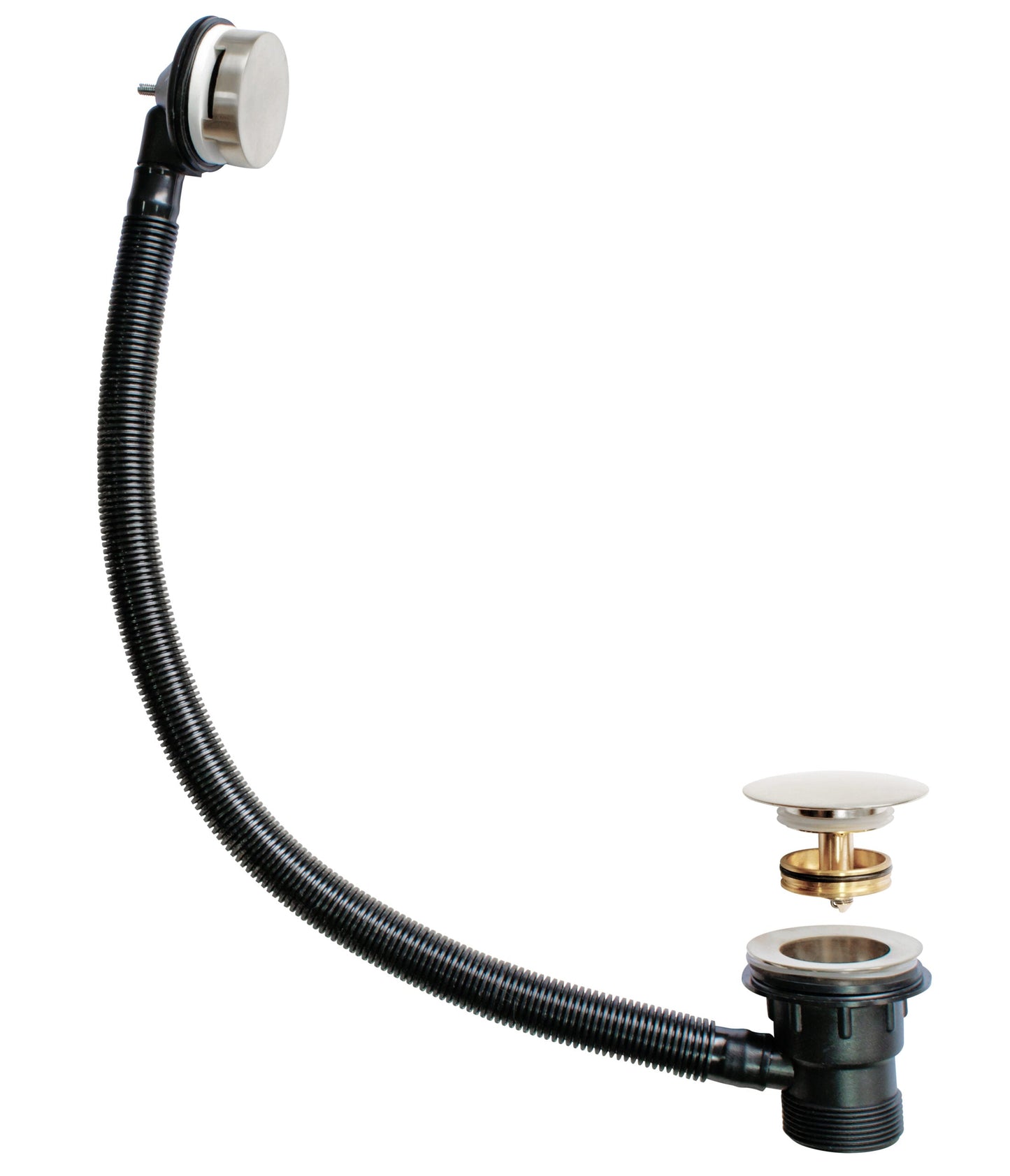 Easyclean Sprung Bath Waste Nickel