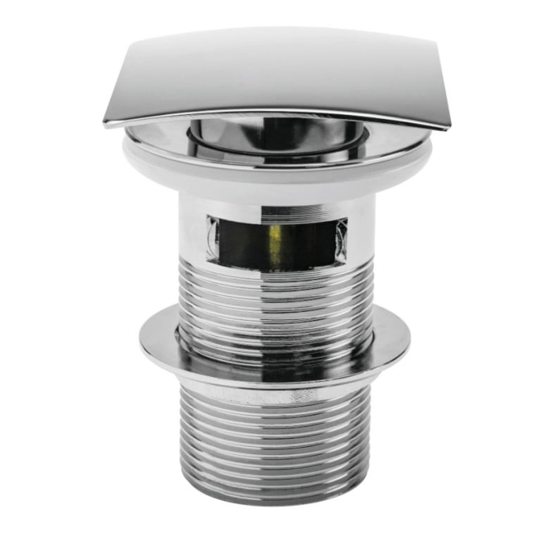 Square Push Button Basin Waste CP (Slotted)