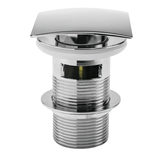 Square Push Button Basin Waste CP (Slotted)