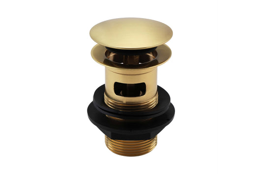 Basin Clicker Waste (Slotted) Brushed Brass