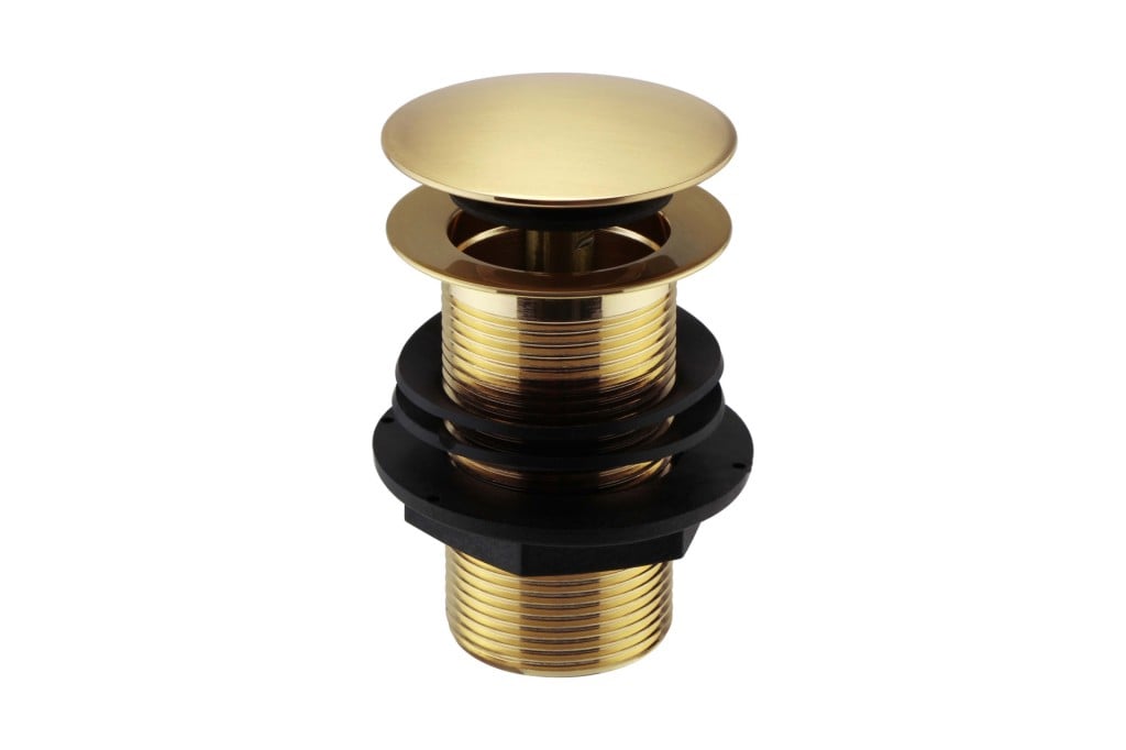 Basin Clicker Waste (Unslotted) Brushed Brass