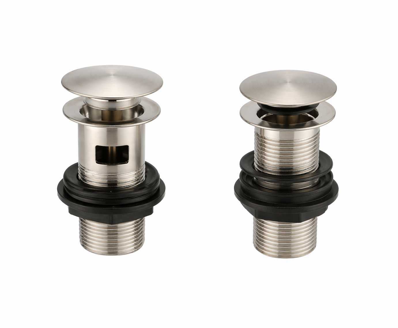 Easyclean Basin Clicker Waste (Slotted) Brushed Nickel